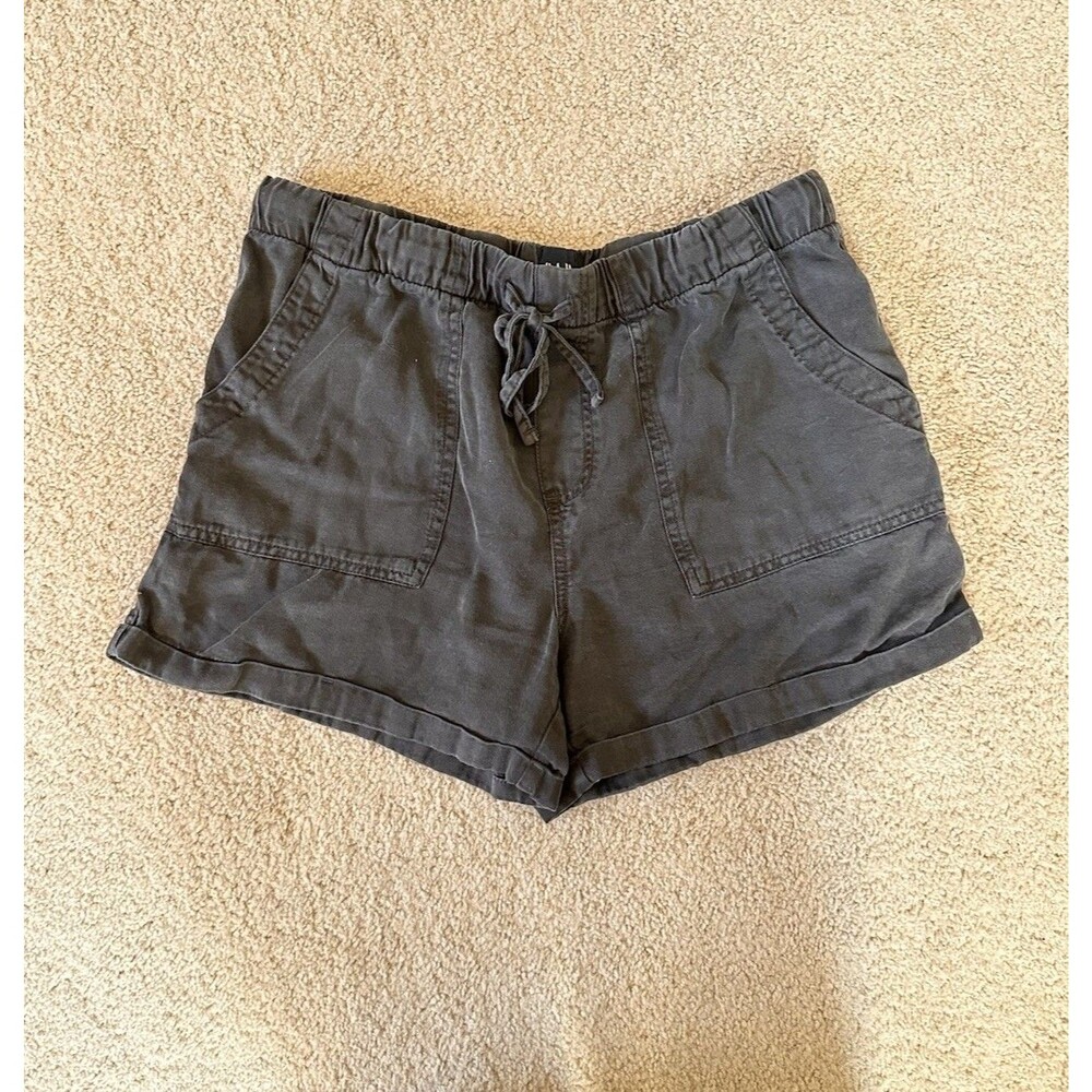 Gap Women’s Drawstring 100% Lyocell Black Casual Shorts, Size M